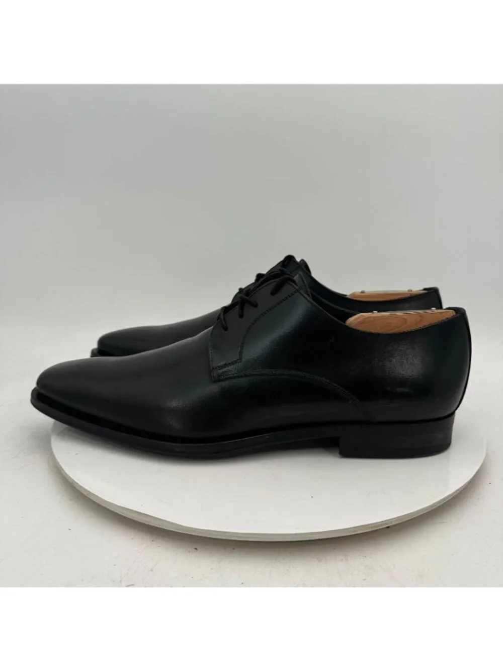 To Boot New York Men Size 9 Black Leather Plain Toe Lace Up Derby Dress Shoes